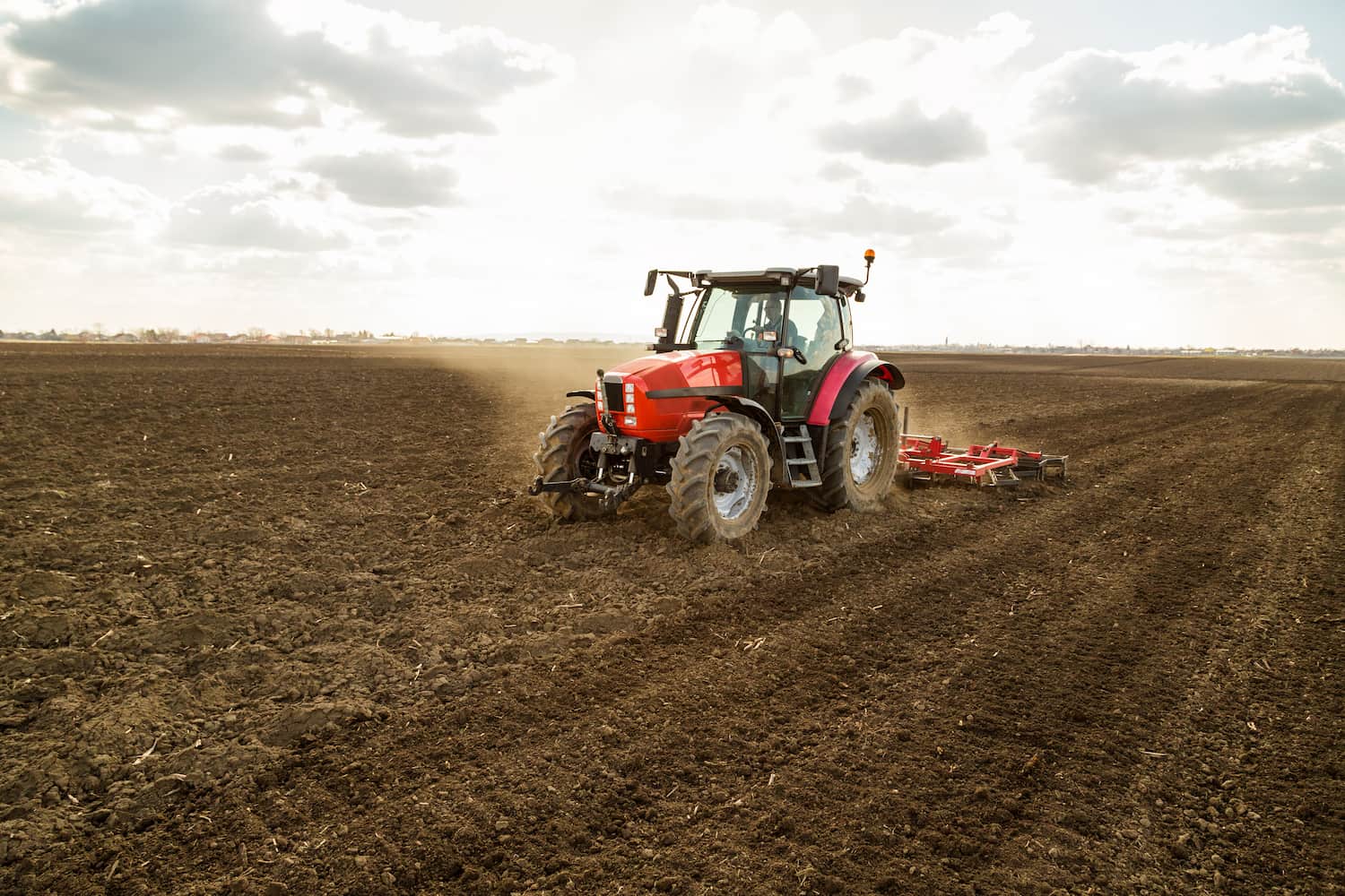 Tractor in a field